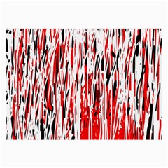 Red, Black And White Pattern Large Glasses Cloth (2-side)