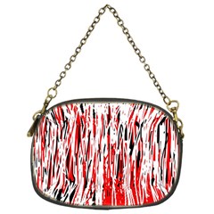 Red, Black And White Pattern Chain Purses (one Side)  by Valentinaart