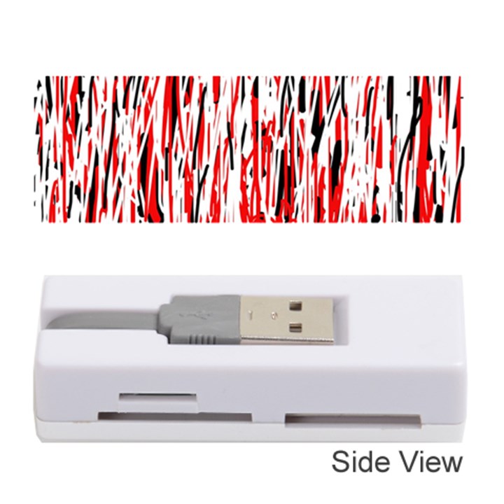 Red, black and white pattern Memory Card Reader (Stick) 