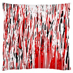 Red, Black And White Pattern Large Cushion Case (two Sides) by Valentinaart