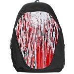 Red, black and white pattern Backpack Bag Front