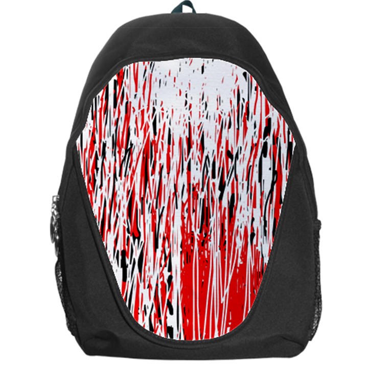 Red, black and white pattern Backpack Bag