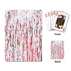 Red, Black And White Pattern Playing Card by Valentinaart