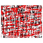 Red, white and black pattern Double Sided Flano Blanket (Medium)  60 x50  Blanket Front