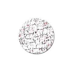 Red, White And Black Pattern Golf Ball Marker by Valentinaart