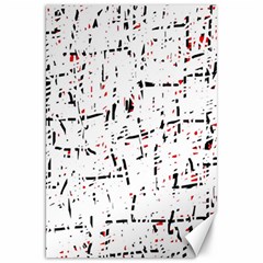 Red, White And Black Pattern Canvas 20  X 30   by Valentinaart