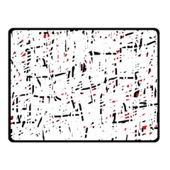 Red, White And Black Pattern Fleece Blanket (small) by Valentinaart