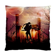 Dancing In The Night With Moon Nd Stars Standard Cushion Case (two Sides) by FantasyWorld7