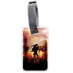 Dancing In The Night With Moon Nd Stars Luggage Tags (one Side)  by FantasyWorld7