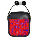 Blue and red pattern Girls Sling Bags Front