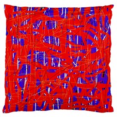 Blue And Red Pattern Standard Flano Cushion Case (one Side) by Valentinaart