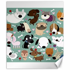 Dog Pattern Canvas 8  X 10  by Mjdaluz