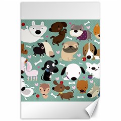 Dog Pattern Canvas 20  X 30   by Mjdaluz