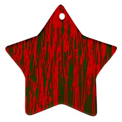 Red And Green Pattern Ornament (star) 