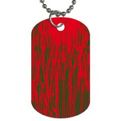 Red And Green Pattern Dog Tag (two Sides) by Valentinaart