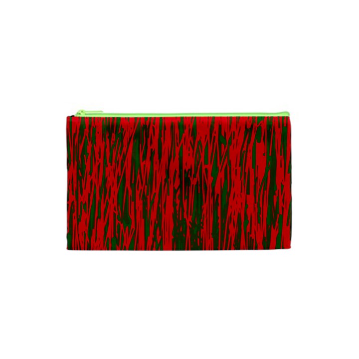 Red and green pattern Cosmetic Bag (XS)