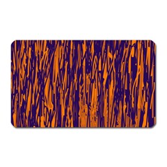 Blue And Orange Pattern Magnet (rectangular) by Valentinaart