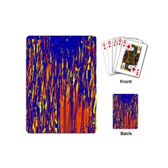 Orange, Blue And Yellow Pattern Playing Cards (mini)  by Valentinaart