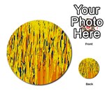 Yellow pattern Multi-purpose Cards (Round)  Front 25
