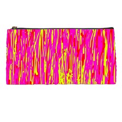 Pink And Yellow Pattern Pencil Cases by Valentinaart