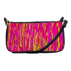 Pink And Yellow Pattern Shoulder Clutch Bags by Valentinaart