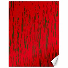 Decorative red pattern Canvas 12  x 16  