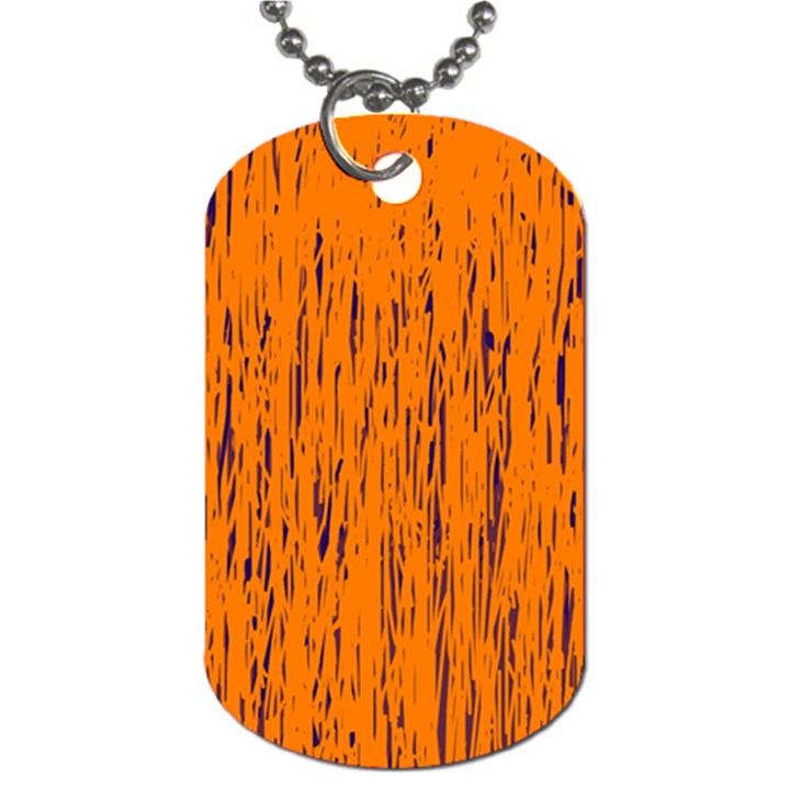 Orange pattern Dog Tag (One Side)