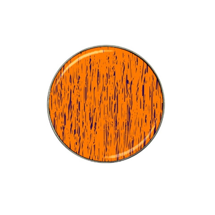 Orange pattern Hat Clip Ball Marker (4 pack)