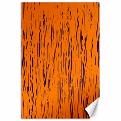 Orange Pattern Canvas 24  X 36  by Valentinaart