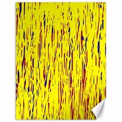 Yellow Pattern Canvas 18  X 24   by Valentinaart