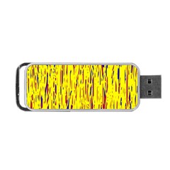 Yellow Pattern Portable Usb Flash (two Sides) by Valentinaart