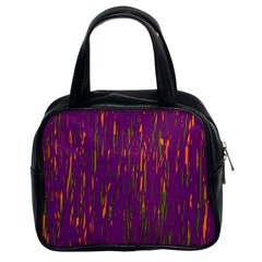 Purple Pattern Classic Handbags (2 Sides) by Valentinaart