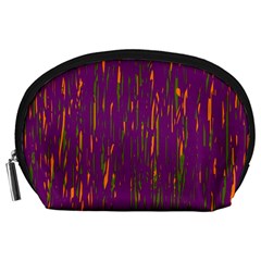 Purple Pattern Accessory Pouches (large)  by Valentinaart