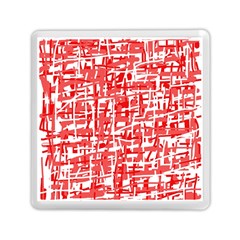 Red Decorative Pattern Memory Card Reader (square)  by Valentinaart