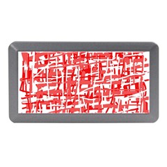 Red Decorative Pattern Memory Card Reader (mini) by Valentinaart