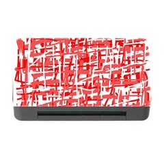 Red Decorative Pattern Memory Card Reader With Cf by Valentinaart