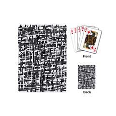 Gray Pattern Playing Cards (mini)  by Valentinaart