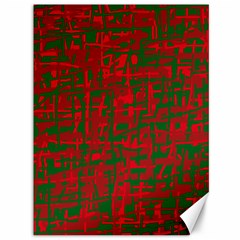 Green And Red Pattern Canvas 36  X 48   by Valentinaart