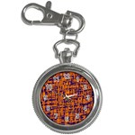 Blue and orange decorative pattern Key Chain Watches Front