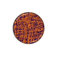 Blue And Orange Decorative Pattern Hat Clip Ball Marker (10 Pack) by Valentinaart