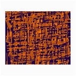 Blue and orange decorative pattern Small Glasses Cloth (2-Side) Back