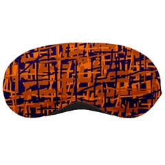 Blue And Orange Decorative Pattern Sleeping Masks by Valentinaart