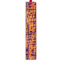 Blue And Orange Decorative Pattern Large Book Marks by Valentinaart