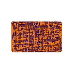 Orange And Blue Pattern Magnet (name Card) by Valentinaart