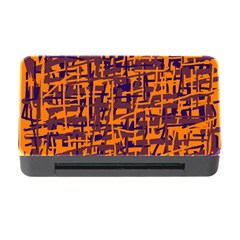 Orange And Blue Pattern Memory Card Reader With Cf by Valentinaart