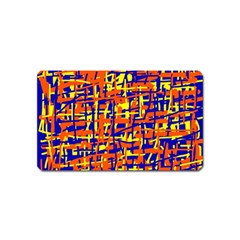 Orange, Blue And Yellow Pattern Magnet (name Card) by Valentinaart