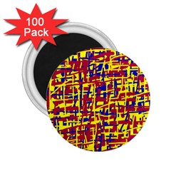 Red, Yellow And Blue Pattern 2 25  Magnets (100 Pack)  by Valentinaart