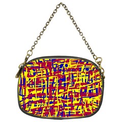 Red, Yellow And Blue Pattern Chain Purses (one Side)  by Valentinaart