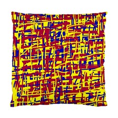 Red, Yellow And Blue Pattern Standard Cushion Case (one Side) by Valentinaart