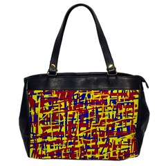 Red, Yellow And Blue Pattern Office Handbags by Valentinaart